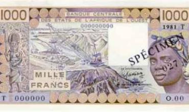 Anciens billets de la BCEAO retirés de la circulation